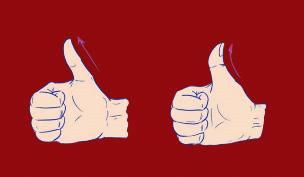Test: Is Your Thumb Curved or Straight? Here is What it Can Tell You About Your Personality: 1